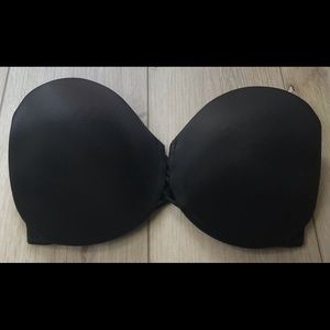 Wacoal 36DD Padded Push Up 65442 Strapless Contour Bra Black